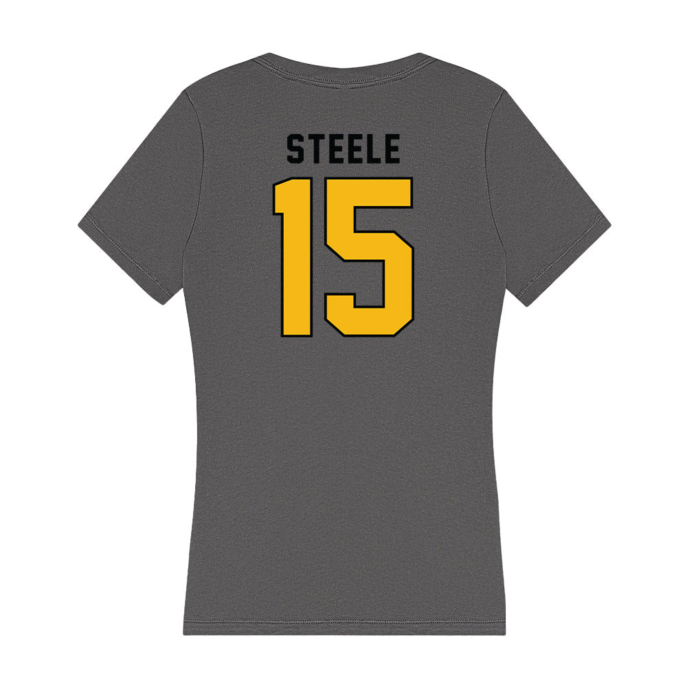 Idaho - NCAA Men's Basketball : Ewan Steele - Women's V-Neck T-Shirt-1