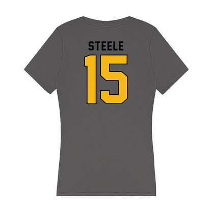 Idaho - NCAA Men's Basketball : Ewan Steele - Women's V-Neck T-Shirt-1