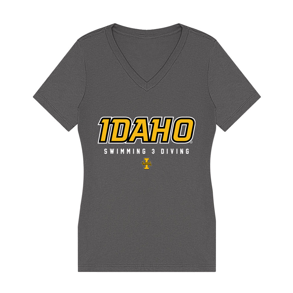 Idaho - NCAA Women's Swimming & Diving : Ginger Kiefer - Women's V-Neck T-Shirt-0