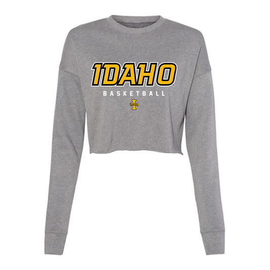 Idaho - NCAA Men's Basketball : Zubayr Toms - Women's Cropped Crew Fleece-0