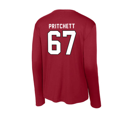 Troy - NCAA Football : Trinton Pritchett - Activewear Long Sleeve T-Shirt-1