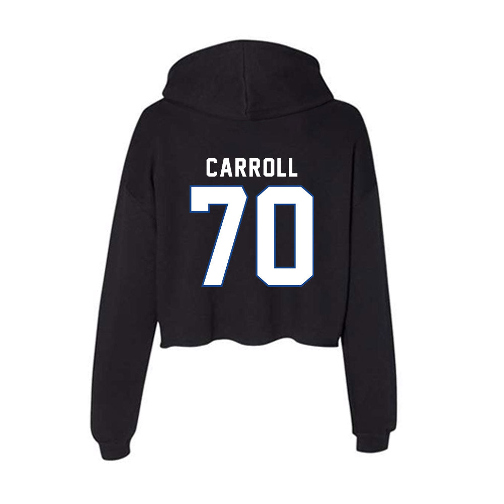 Grand Valley - NCAA Football : Garrett Carroll - Women's Crop Fleece Hoodie-1