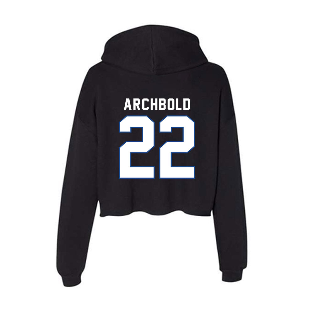 Grand Valley - NCAA Football : Jake Archbold - Women's Crop Fleece Hoodie-1