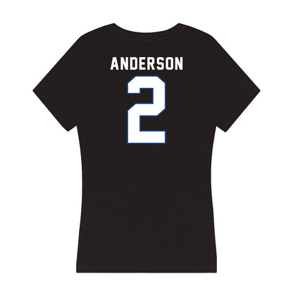Grand Valley - NCAA Women's Basketball : Molly Anderson - Women's V-Neck T-Shirt-1
