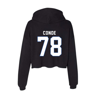 Grand Valley - NCAA Football : Jibriel Conde - Women's Crop Fleece Hoodie-1