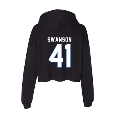 Grand Valley - NCAA Football : Abe Swanson - Women's Crop Fleece Hoodie-1
