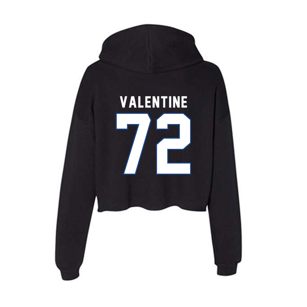 Grand Valley - NCAA Football : Evan Valentine - Women's Crop Fleece Hoodie-1