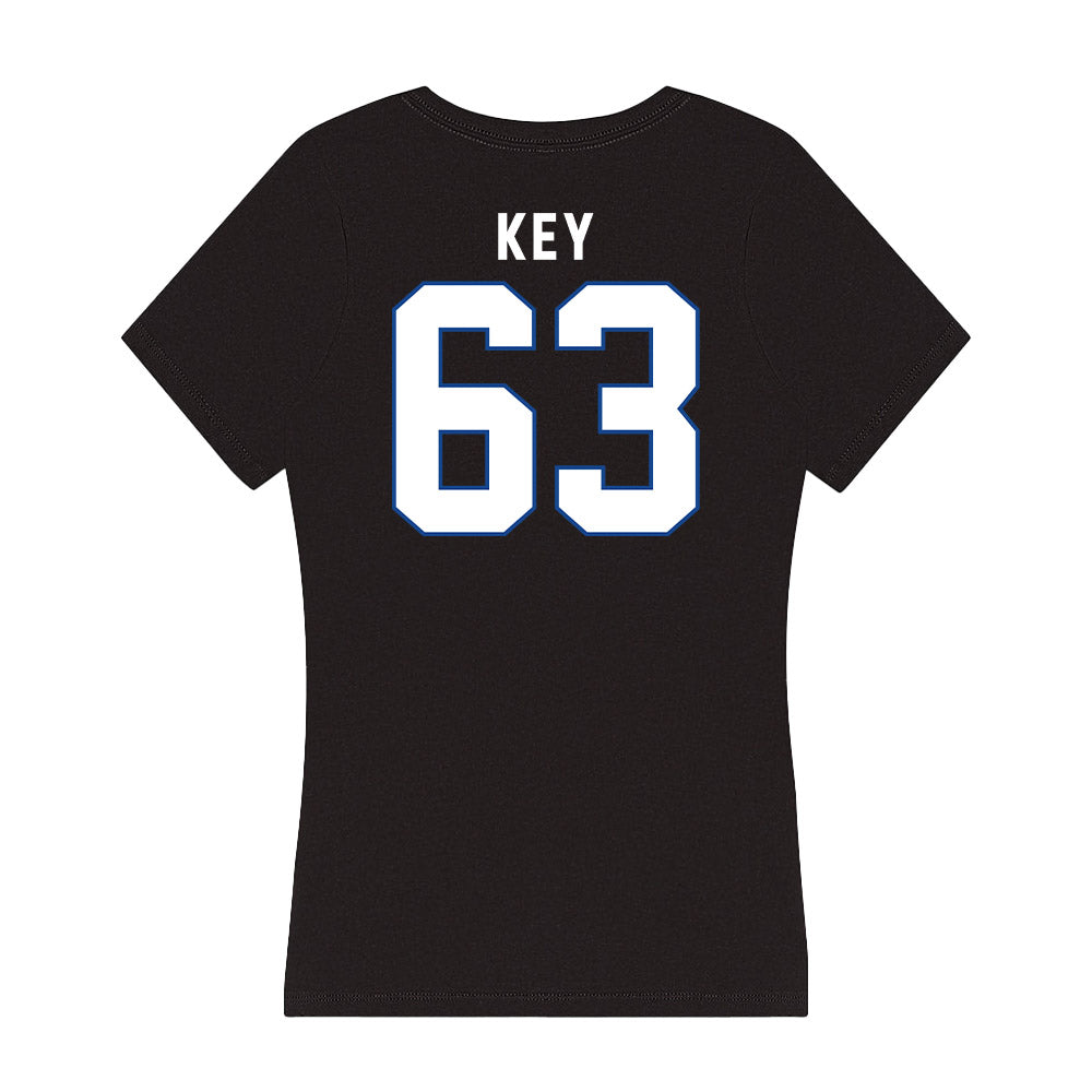 Grand Valley - NCAA Football : Breon Key - Women's V-Neck T-Shirt-1