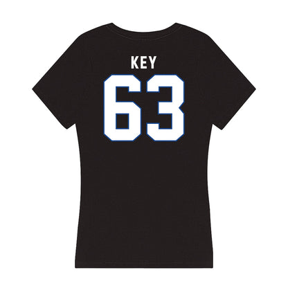 Grand Valley - NCAA Football : Breon Key - Women's V-Neck T-Shirt-1