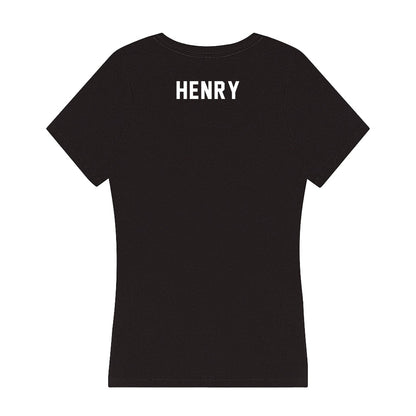 Grand Valley - NCAA Men's Track & Field : Aharon Henry - Women's V-Neck T-Shirt-1