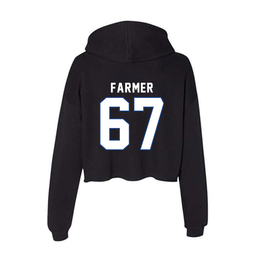 Grand Valley - NCAA Football : Anderson Farmer - Women's Crop Fleece Hoodie-1