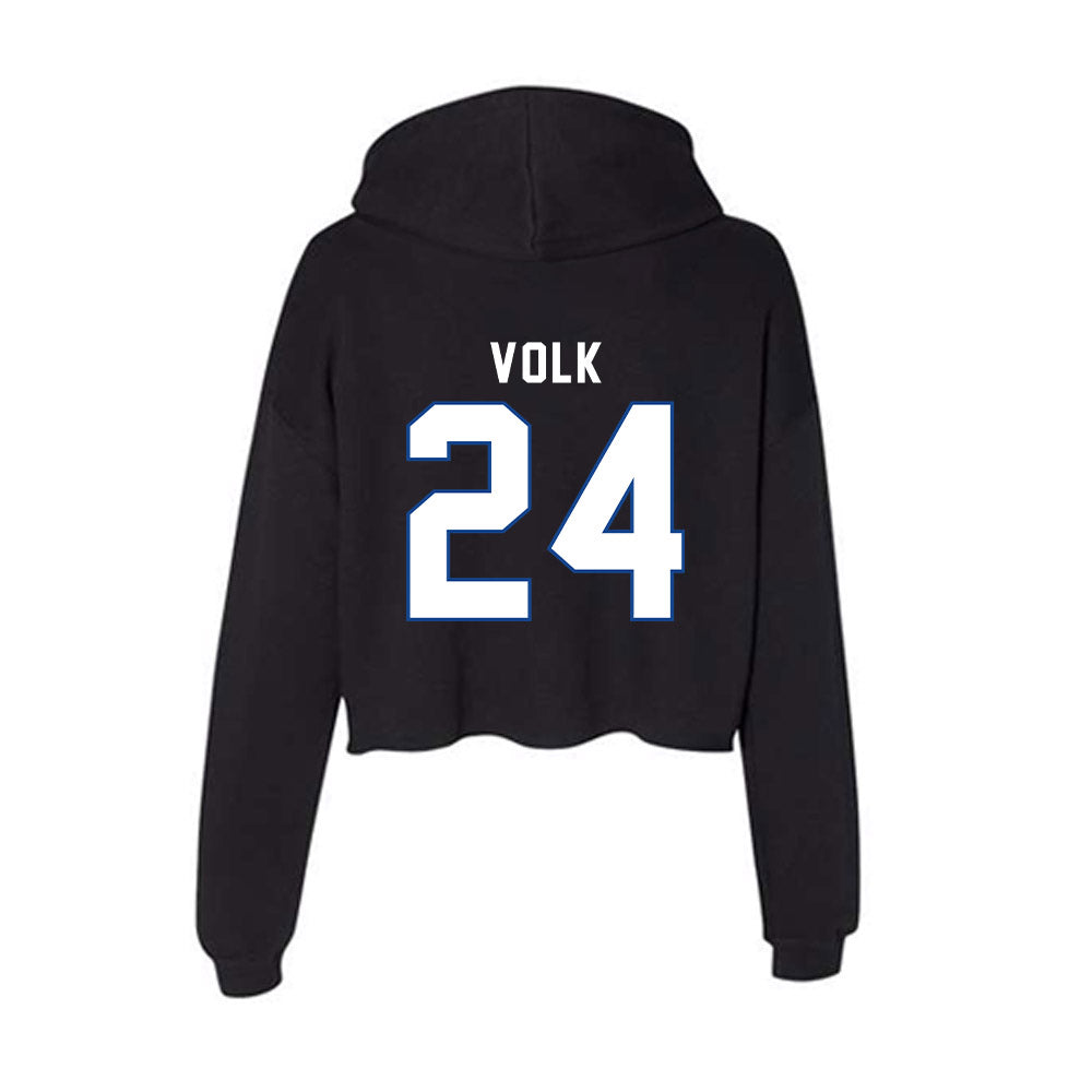 Grand Valley - NCAA Women's Lacrosse : Lauren Volk - Women's Crop Fleece Hoodie-1