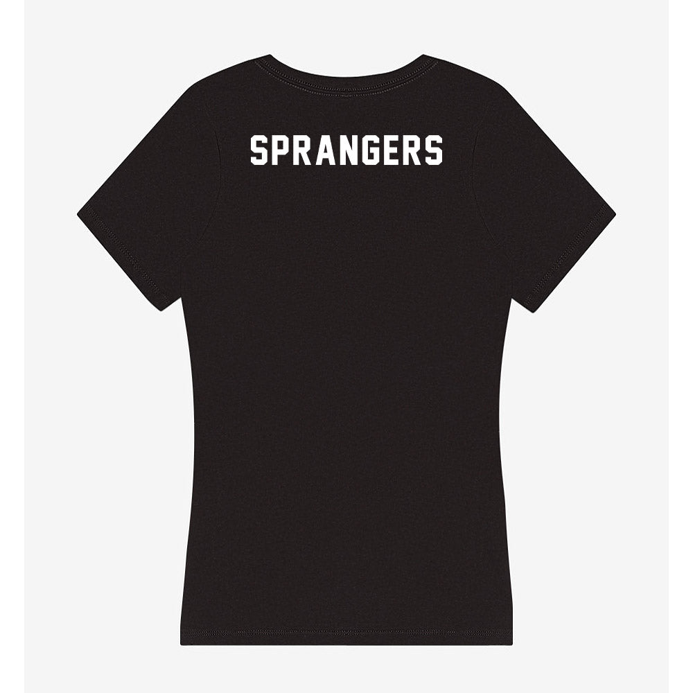 Grand Valley - NCAA Women's Track & Field : Olivia Sprangers - Women's V-Neck T-Shirt-1