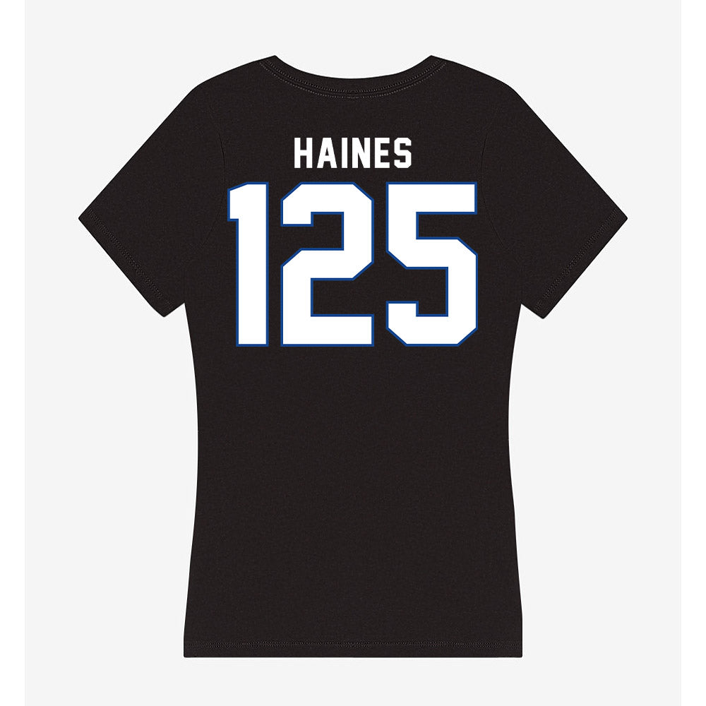 Grand Valley - NCAA Wrestling : Mason Haines - Women's V-Neck T-Shirt-1