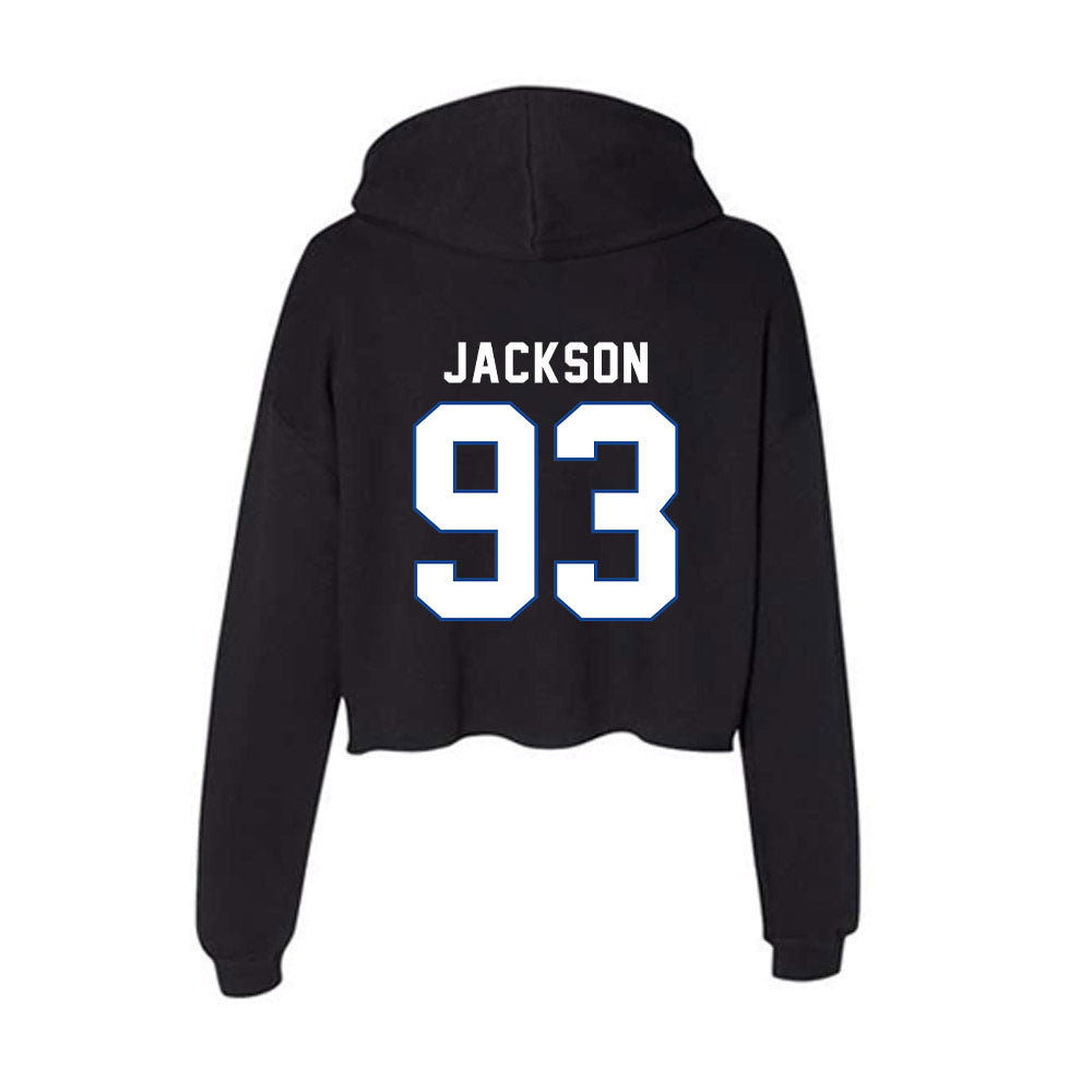 Grand Valley - NCAA Football : Ronald Jackson - Women's Crop Fleece Hoodie-1