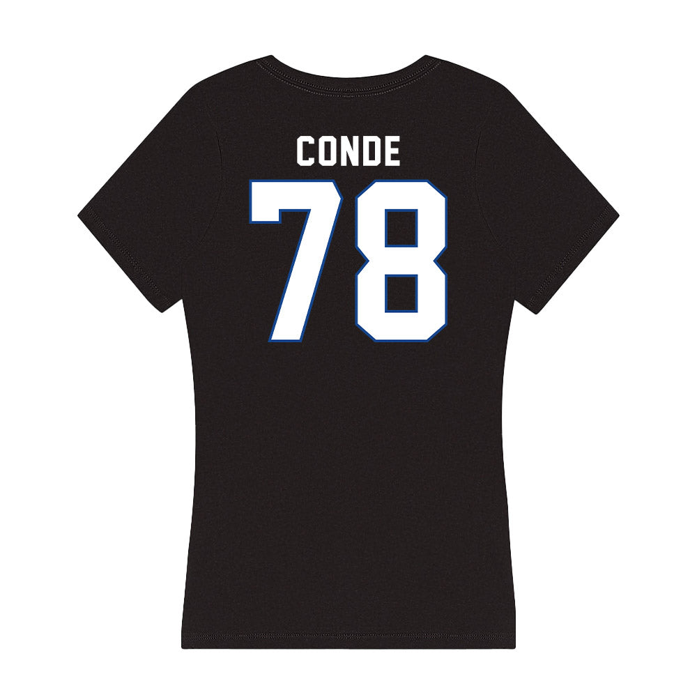 Grand Valley - NCAA Football : Jibriel Conde - Women's V-Neck T-Shirt-1