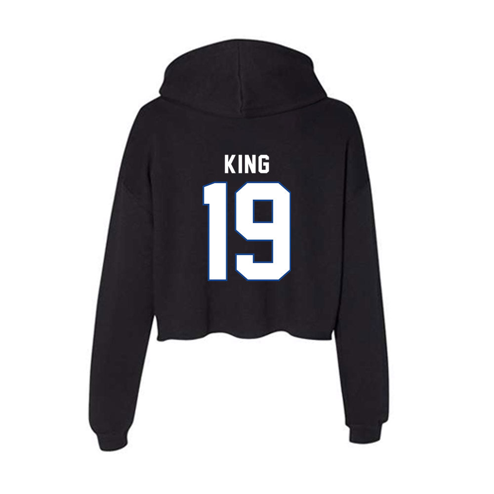Grand Valley - NCAA Baseball : Colton King - Women's Crop Fleece Hoodie-1