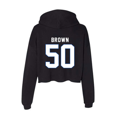 Grand Valley - NCAA Football : Gabriel Brown - Women's Crop Fleece Hoodie-1