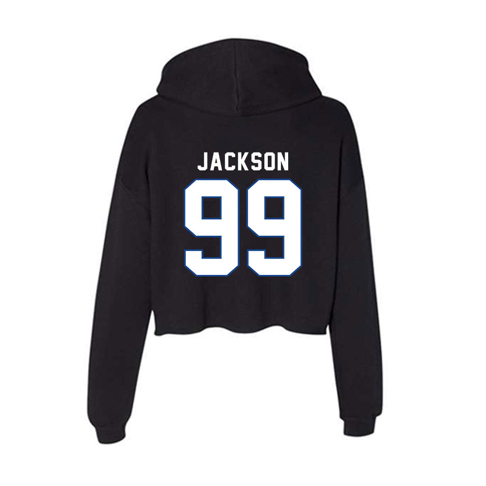 Grand Valley - NCAA Football : Tyus Jackson - Women's Crop Fleece Hoodie-1