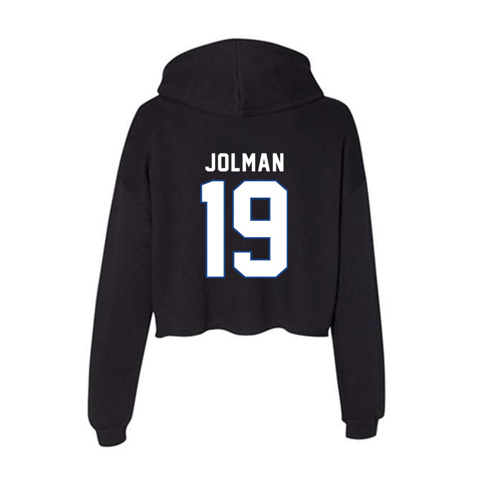 Grand Valley - NCAA Football : Paschal Jolman - Women's Crop Fleece Hoodie-1