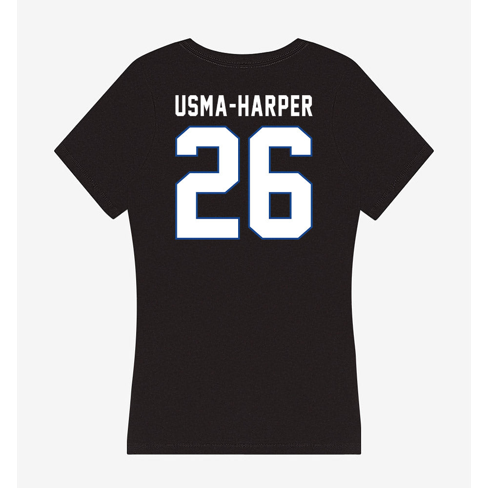 Grand Valley - NCAA Football : Syone Usma-Harper - Women's V-Neck T-Shirt-1