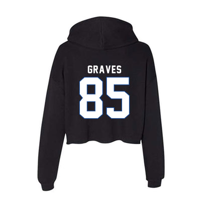 Grand Valley - NCAA Football : Eli Graves - Women's Crop Fleece Hoodie-1