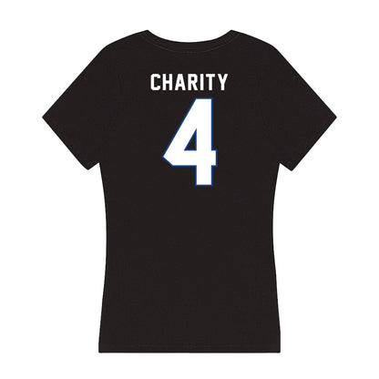 Grand Valley - NCAA Men's Basketball : Jalen Charity - Women's V-Neck T-Shirt-1