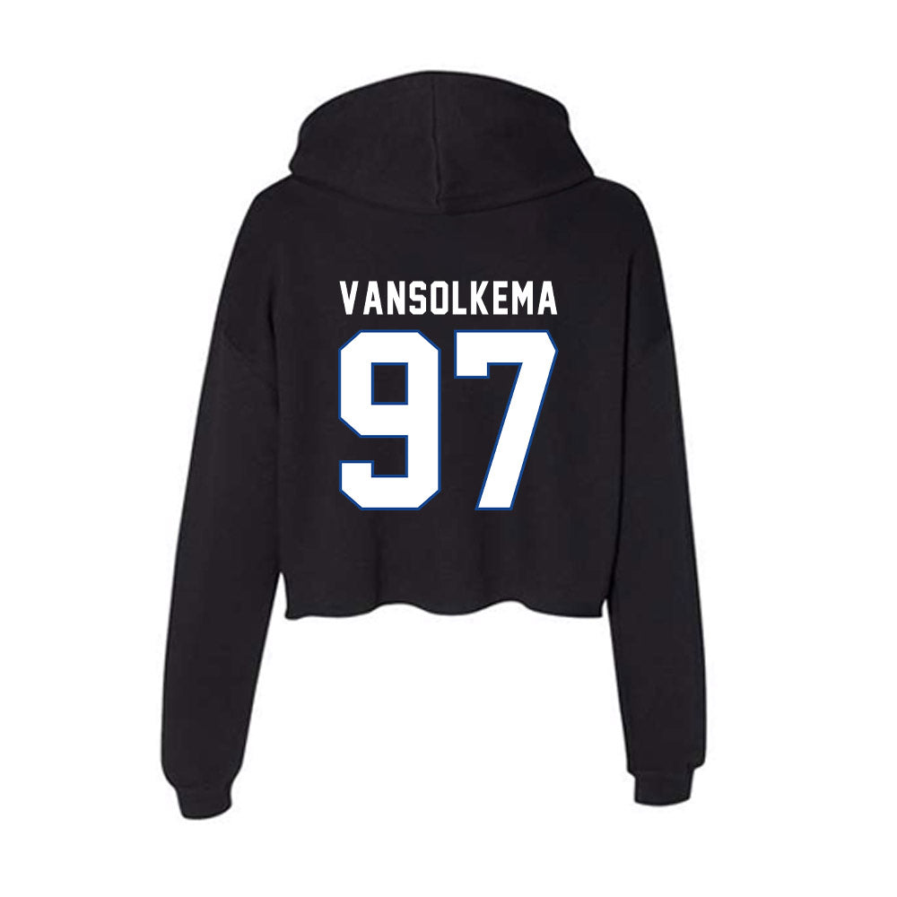 Grand Valley - NCAA Football : Camren VanSolkema - Women's Crop Fleece Hoodie-1