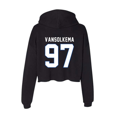 Grand Valley - NCAA Football : Camren VanSolkema - Women's Crop Fleece Hoodie-1