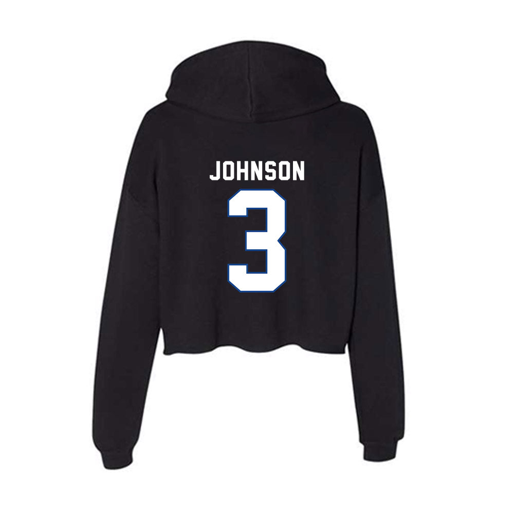 Grand Valley - NCAA Football : Donovan Johnson - Women's Crop Fleece Hoodie-1