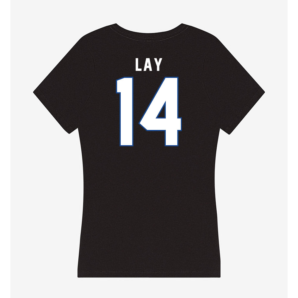 Grand Valley - NCAA Women's Basketball : Avery Lay - Women's V-Neck T-Shirt-1