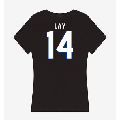 Grand Valley - NCAA Women's Basketball : Avery Lay - Women's V-Neck T-Shirt-1