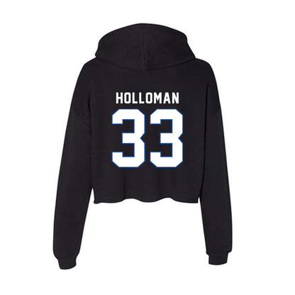 Grand Valley - NCAA Football : David Holloman - Women's Crop Fleece Hoodie-1