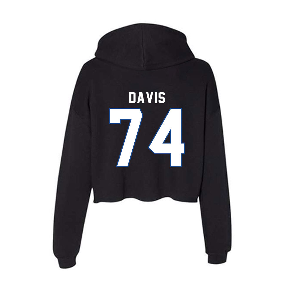 Grand Valley - NCAA Football : Jordan Davis - Women's Crop Fleece Hoodie-1