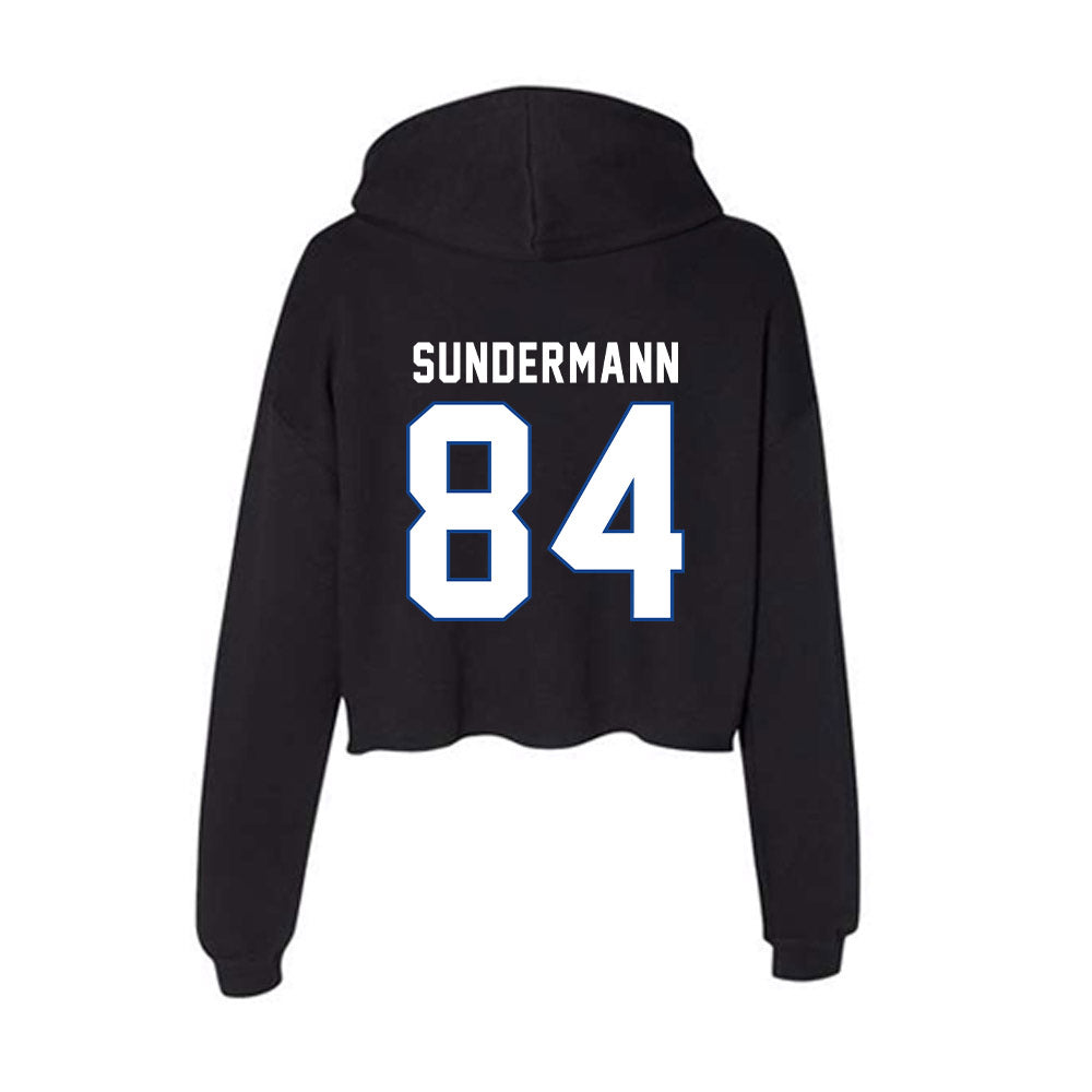 Grand Valley - NCAA Football : Evan Sundermann - Women's Crop Fleece Hoodie-1
