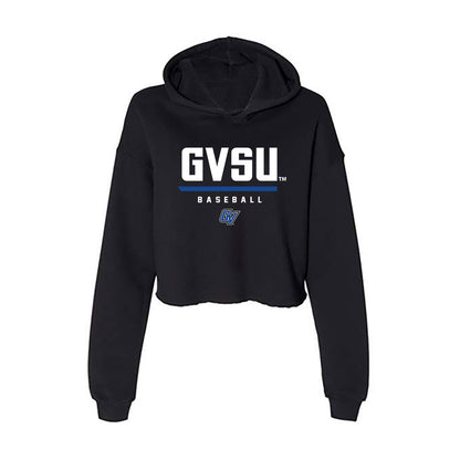 Grand Valley - NCAA Baseball : Tanner Tresemer - Women's Crop Fleece Hoodie-0