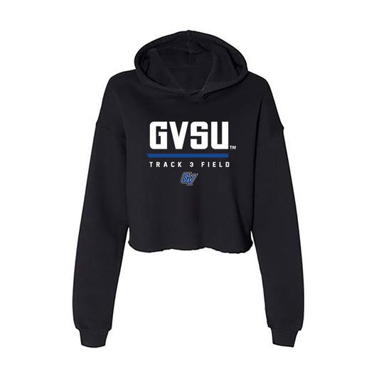 Grand Valley - NCAA Men's Track & Field : Isaac Tavo - Women's Crop Fleece Hoodie-0