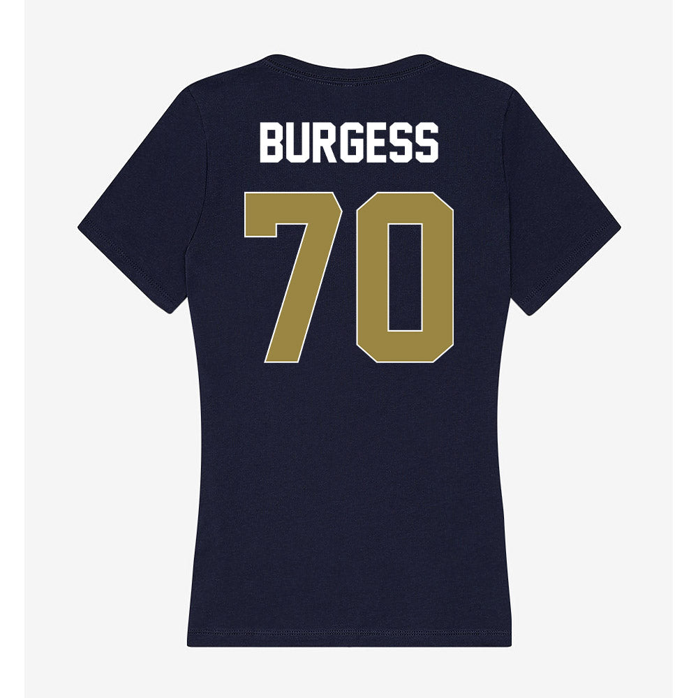 Georgia Southern - NCAA Football : Jalen Burgess - Women's V-Neck T-Shirt-1