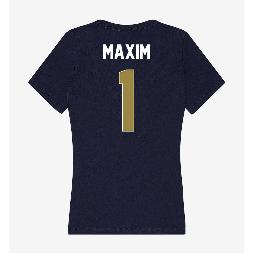 Georgia Southern - NCAA Men's Soccer : Luca Maxim - Women's V-Neck T-Shirt-1