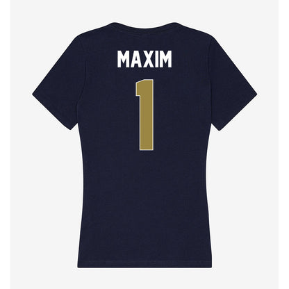 Georgia Southern - NCAA Men's Soccer : Luca Maxim - Women's V-Neck T-Shirt-1