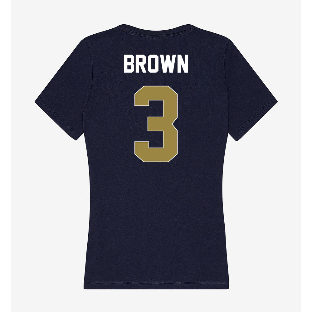 Georgia Southern - NCAA Women's Basketball : Nevaeh Brown - Women's V-Neck T-Shirt-1