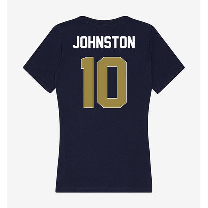 Georgia Southern - NCAA Football : Charlie Johnston - Women's V-Neck T-Shirt-1