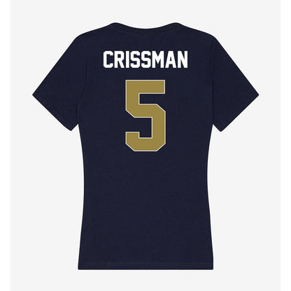 Georgia Southern - NCAA Men's Basketball : Cole Crissman - Women's V-Neck T-Shirt-1
