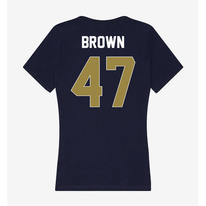 Georgia Southern - NCAA Football : Xavier Brown - Women's V-Neck T-Shirt-1