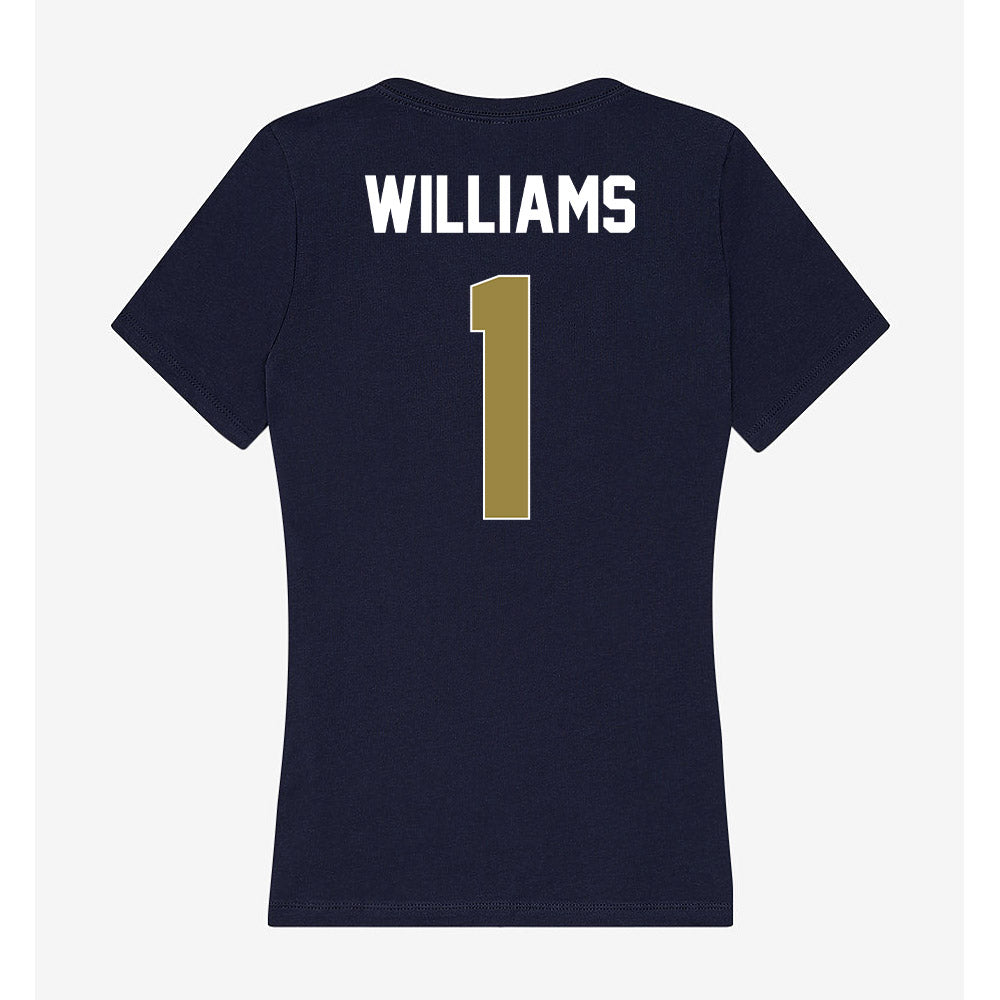 Georgia Southern - NCAA Men's Basketball : Dwayne Williams - Women's V-Neck T-Shirt-1