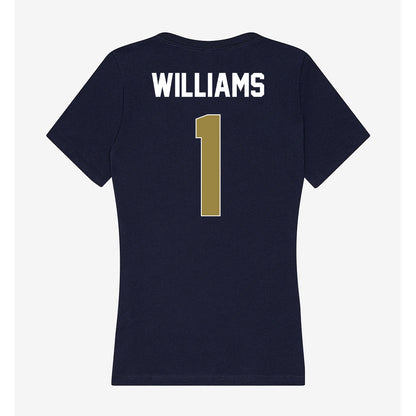 Georgia Southern - NCAA Men's Basketball : Dwayne Williams - Women's V-Neck T-Shirt-1