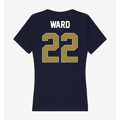 Georgia Southern - NCAA Women's Basketball : Destini Ward - Women's V-Neck T-Shirt-1