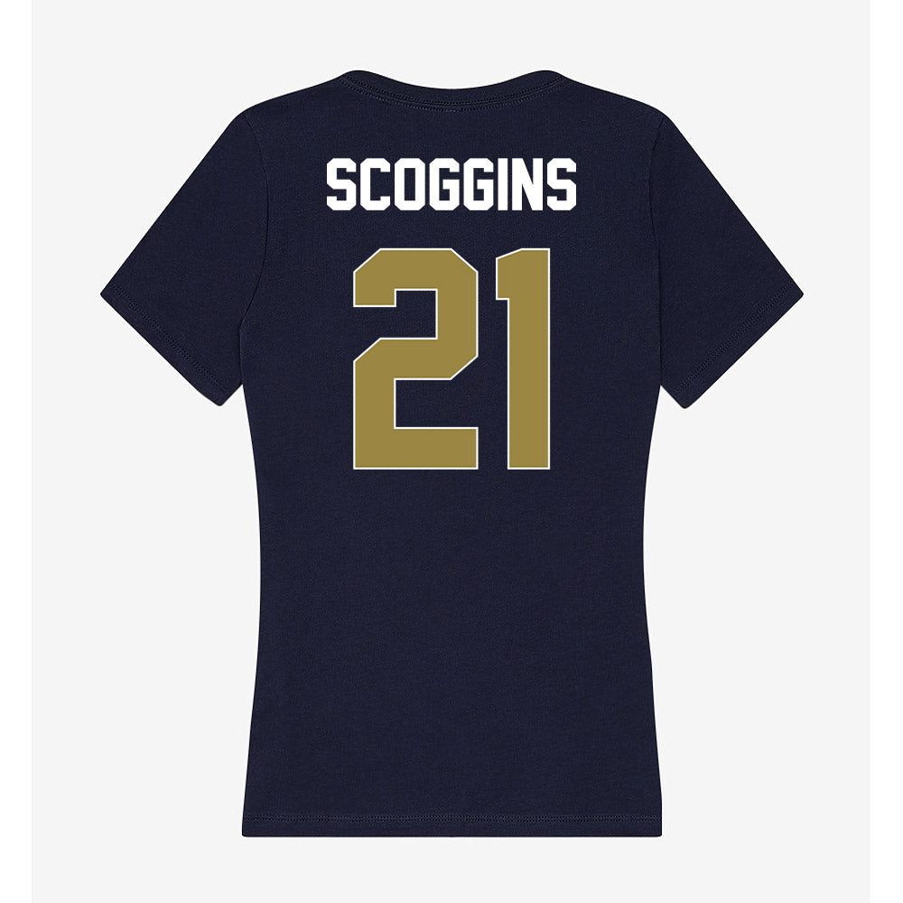 Georgia Southern - NCAA Women's Basketball : Laney Scoggins - Women's V-Neck T-Shirt-1