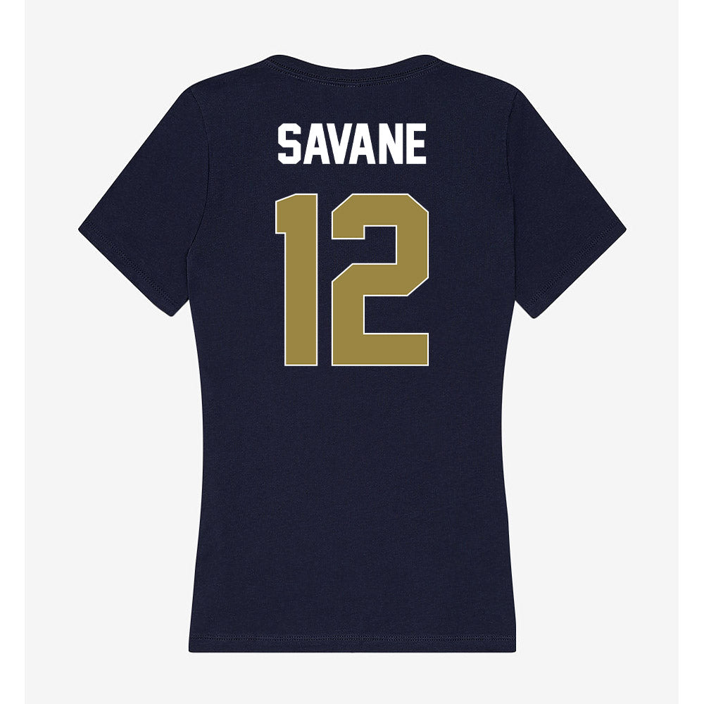 Georgia Southern - NCAA Men's Basketball : Elidjah Savane - Women's V-Neck T-Shirt-1