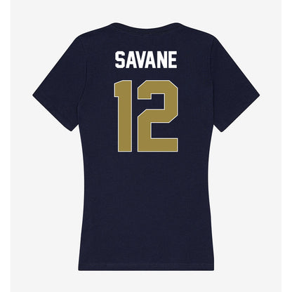 Georgia Southern - NCAA Men's Basketball : Elidjah Savane - Women's V-Neck T-Shirt-1